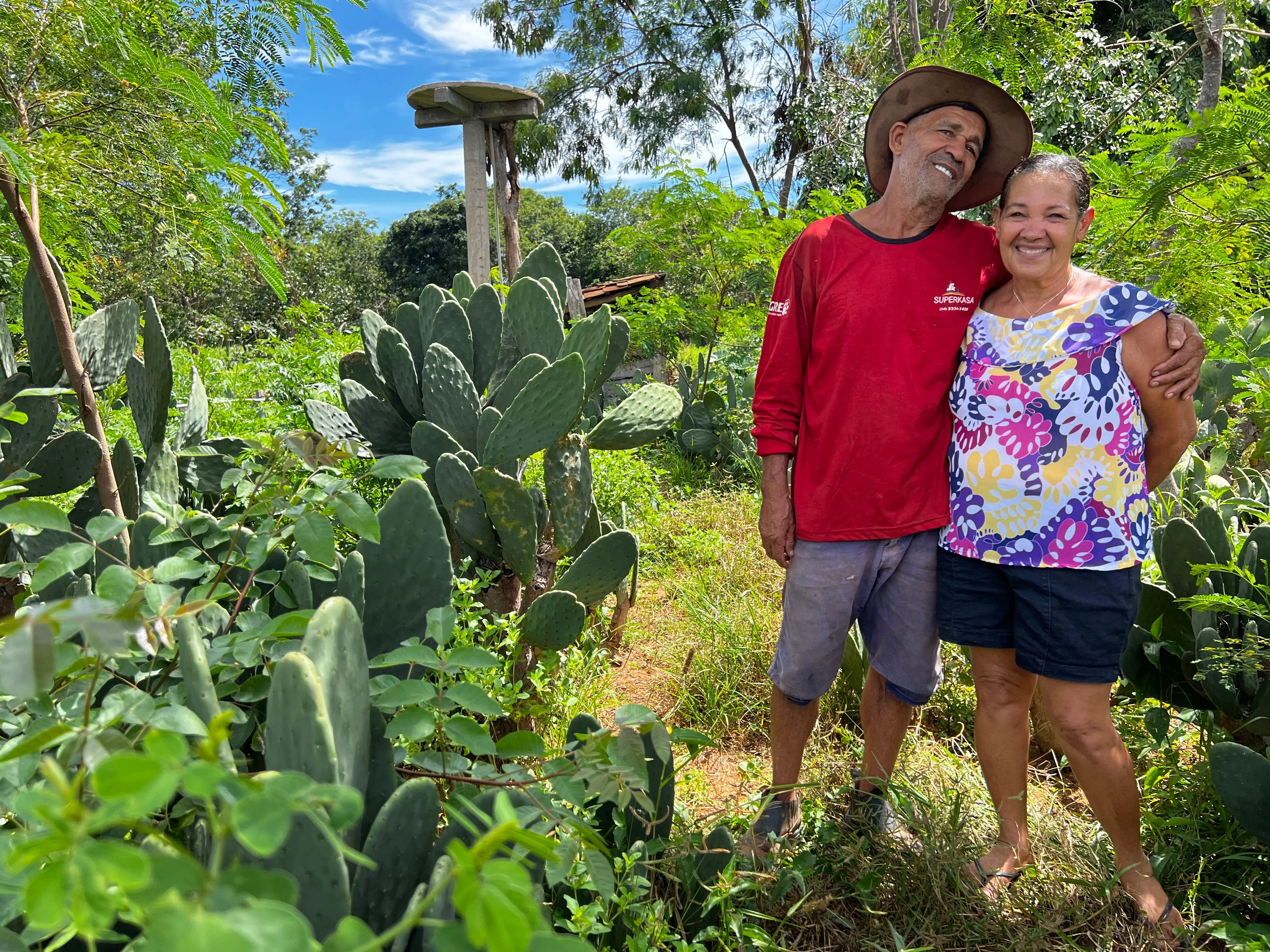Participantes em área produtiva no Cerrado